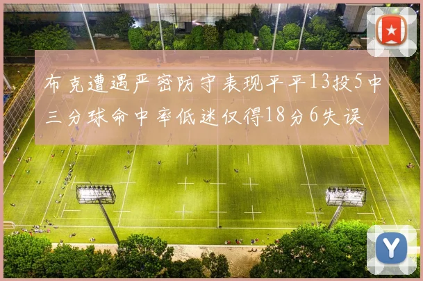 布克遭遇严密防守表现平平13投5中三分球命中率低迷仅得18分6失误
